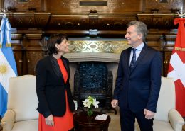 Bundesrätin Doris Leuthard mit Präsident Macri von Argentinien (Quelle: EDA)