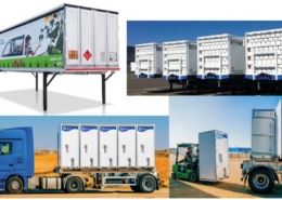 CNG-Transport-Systeme unterschiedlicher Hersteller für den Transport von Biogas